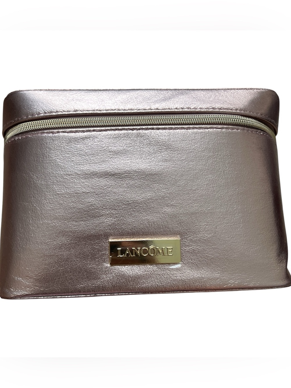 Lancome - Metallic Rose  Gold Cosmetic Bag